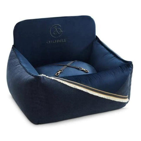 Allure Navy Blue Car Seat LUXURY by Oh Charlie - Navy Blue - Pets Own Us - Oh Charlie - United Kingdom