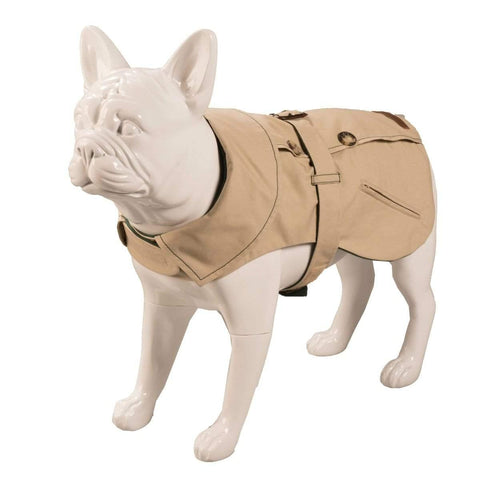 Baker & Bray | Kensington Dog Trench Coat | Stone/Forest - Pets Own Us - Baker & Bray - BB-11-01-01-L United Kingdom