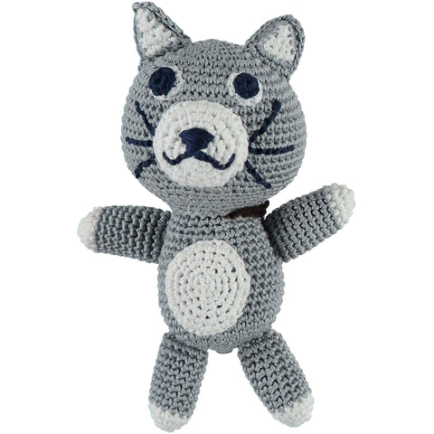 Baker & Bray | Knitted Cat Squeaky Dog Toy | Grey - Pets Own Us - Baker & Bray - BB-90-03-01 United Kingdom