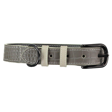 Baker & Bray | Paris Croc Collar Steeple Grey/Stone - Pets Own Us - Baker & Bray - BB-41-01-01-S United Kingdom