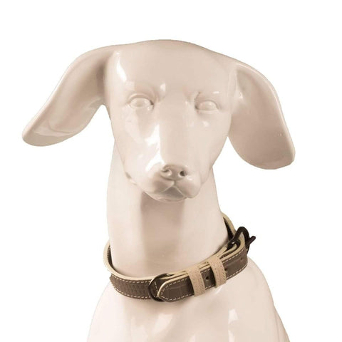 Baker & Bray | Paris Croc Dog Collar | Steeple Grey/Stone - Pets Own Us - Baker & Bray - BB-41-01-01-XS United Kingdom