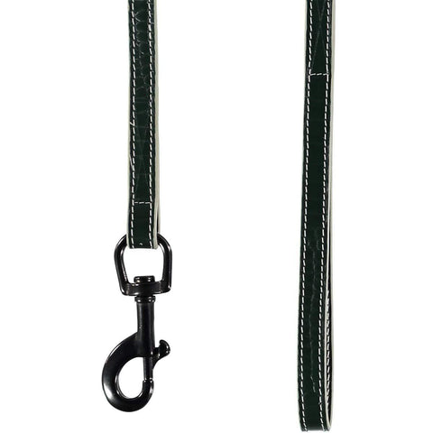 Baker & Bray | Paris Croc Dog Lead | Forest Green/Stone - Pets Own Us - Baker & Bray - BB-52-01-03 United Kingdom