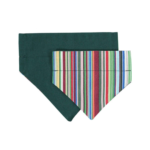Baker & Bray | Striped Dog Bandana | Green - Pets Own Us - Baker & Bray - BB-21-02-24-M United Kingdom