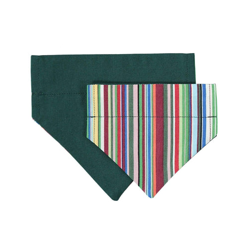 Baker & Bray | Striped Dog Bandana | Green - Pets Own Us - Baker & Bray - BB-21-02-24-M United Kingdom