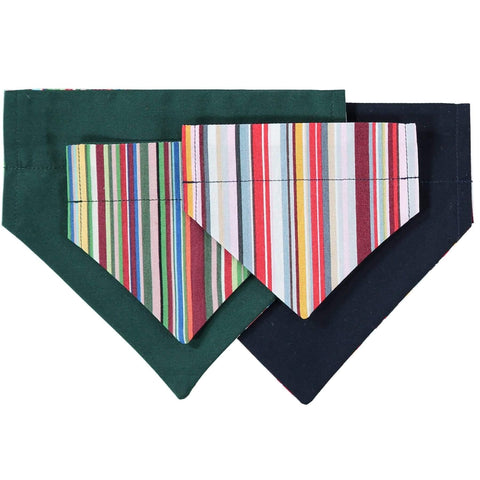 Baker & Bray | Striped Dog Bandana | Green - Pets Own Us - Baker & Bray - BB-21-02-24-M United Kingdom