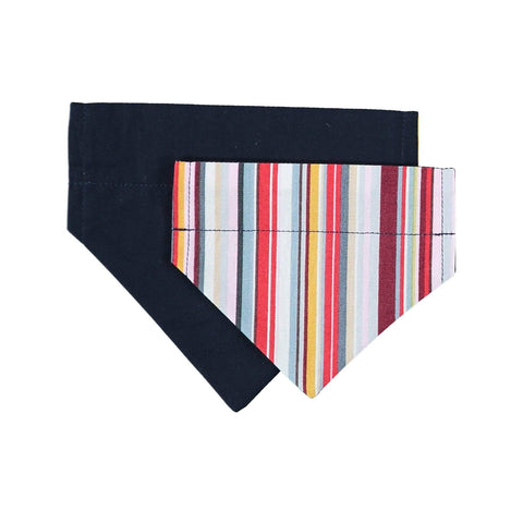 Baker & Bray | Striped Dog Bandana | Navy - Pets Own Us - Baker & Bray - BB-21-02-23-M United Kingdom
