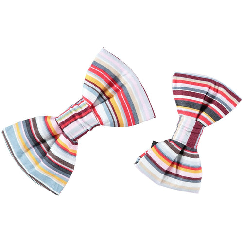 Baker & Bray | Striped Dog Dog Bow Tie | Navy - Pets Own Us - Baker & Bray - BB-31-10-01-M United Kingdom