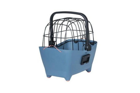 Basil® Buddy Front Bicycle Dog & Cat Basket Carrier | KlickFix Adapter System | Blue - Pets Own Us - Basil - BAS20020 United Kingdom