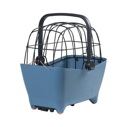 Basil® Buddy Front Bicycle Dog & Cat Basket Carrier | KlickFix Adapter System | Blue - Pets Own Us - Basil - BAS20020 United Kingdom