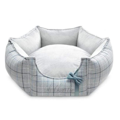 Charm Blue Hexagon Pet Bed by Oh Charlie - Blue - Pets Own Us - Oh Charlie - United Kingdom