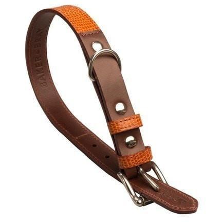 Chelsea Dog Collar by Bake & Bray - Tan Chestnut - Pets Own Us - Baker & Bray - BB-41-01-06-XS United Kingdom