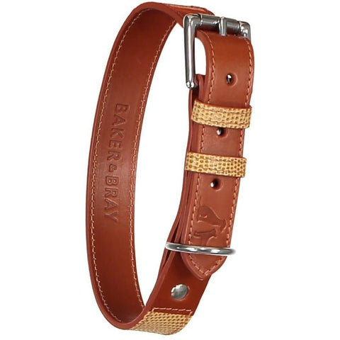 Chelsea Dog Collar by Baker & Bray - Caramel/Tan - Pets Own Us - Baker & Bray - BB-41-01-04-XS United Kingdom