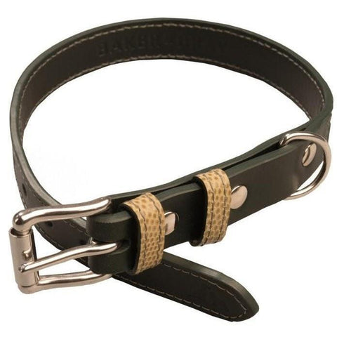 Chelsea Dog Collar by Baker & Bray - Musgo/Green - Pets Own Us - Baker & Bray - BB-41-01-05-XS United Kingdom