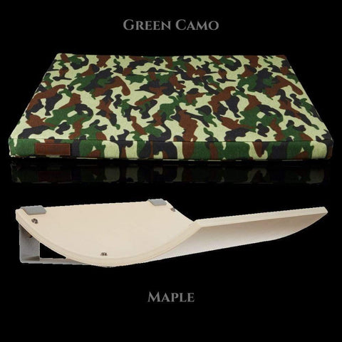CHILL Cat Shelf & Perch By Cosy and Dozy - Green CAMO & Maple - Pets Own Us - Cosy and Dozy - United Kingdom