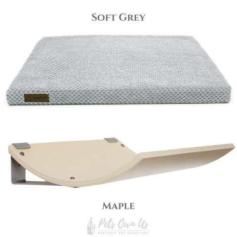CHILL Cat Shelf & Perch By Cosy and Dozy - Maple (Cushions available in Multiple Colours) - Pets Own Us - Cosy and Dozy - United Kingdom
