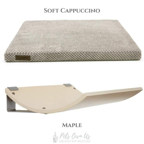 CHILL Cat Shelf & Perch By Cosy and Dozy - Maple (Cushions available in Multiple Colours) - Pets Own Us - Cosy and Dozy - United Kingdom