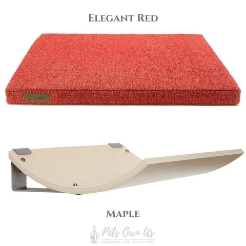 CHILL Cat Shelf & Perch By Cosy and Dozy - Maple (Cushions available in Multiple Colours) - Pets Own Us - Cosy and Dozy - United Kingdom