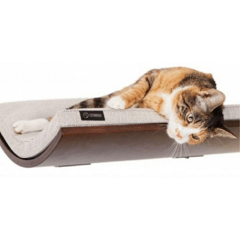 CHILL Cat Shelf & Perch By Cosy and Dozy - Wenge (Cushions available in Multiple Colours) - Pets Own Us - Cosy and Dozy - United Kingdom