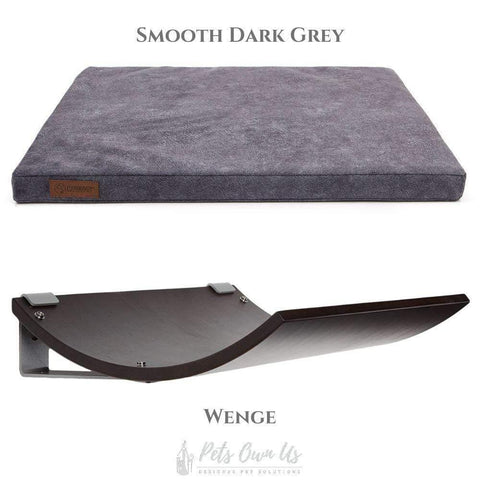 CHILL Cat Shelf & Perch By Cosy and Dozy - Wenge (Cushions available in Multiple Colours) - Pets Own Us - Cosy and Dozy - United Kingdom