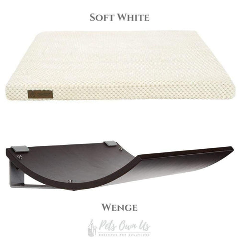 CHILL Cat Shelf & Perch By Cosy and Dozy - Wenge (Cushions available in Multiple Colours) - Pets Own Us - Cosy and Dozy - United Kingdom