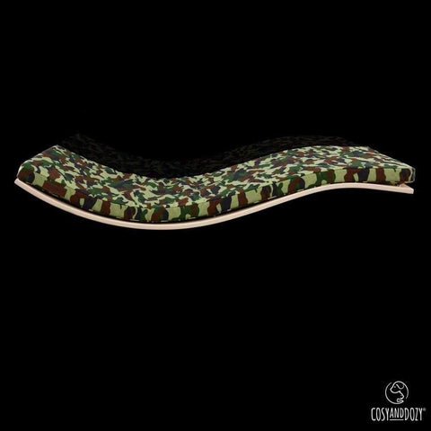 CHILL DELUXE Cat Shelf & Perch By Cosy and Dozy - Green CAMO & Maple - Pets Own Us - Cosy and Dozy - United Kingdom