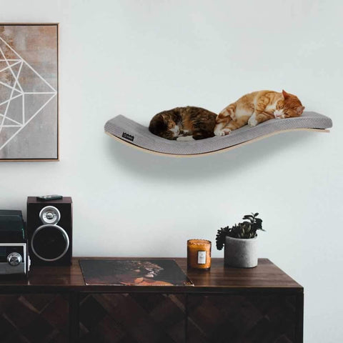 CHILL DELUXE Cat Shelf & Perch By Cosy and Dozy - Maple (Cushions available in Multiple Colours) - Pets Own Us - Cosy and Dozy - United Kingdom