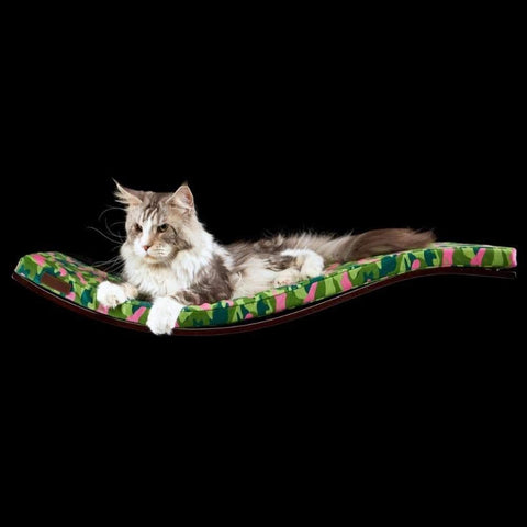 CHILL DELUXE Cat Shelf & Perch By Cosy and Dozy - Pink CAMO & Wenge - Pets Own Us - Cosy and Dozy - United Kingdom