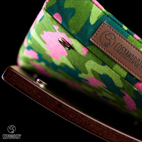 CHILL DELUXE Cat Shelf & Perch By Cosy and Dozy - Pink CAMO & Wenge - Pets Own Us - Cosy and Dozy - United Kingdom