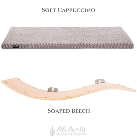 CHILL DELUXE Cat Shelf & Perch By Cosy and Dozy - Soaped Beech (Cushions available in Multiple Colours) - Pets Own Us - Cosy and Dozy - United Kingdom