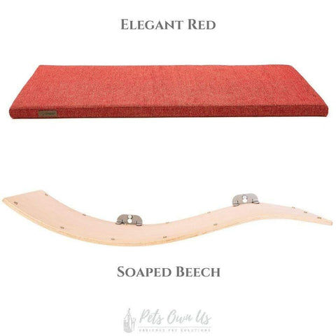 CHILL DELUXE Cat Shelf & Perch By Cosy and Dozy - Soaped Beech (Cushions available in Multiple Colours) - Pets Own Us - Cosy and Dozy - United Kingdom