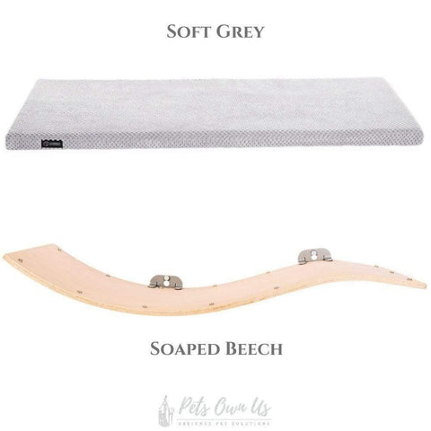 CHILL DELUXE Cat Shelf & Perch By Cosy and Dozy - Soaped Beech (Cushions available in Multiple Colours) - Pets Own Us - Cosy and Dozy - United Kingdom