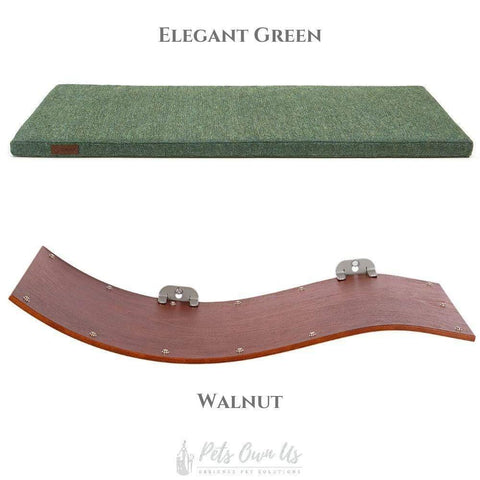 CHILL DELUXE Cat Shelf & Perch By Cosy and Dozy - Walnut (Cushions available in Multiple Colours) - Pets Own Us - Cosy and Dozy - United Kingdom