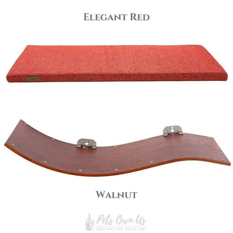 CHILL DELUXE Cat Shelf & Perch By Cosy and Dozy - Walnut (Cushions available in Multiple Colours) - Pets Own Us - Cosy and Dozy - United Kingdom