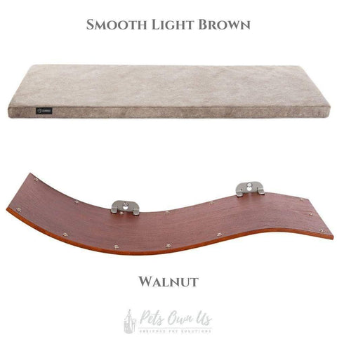CHILL DELUXE Cat Shelf & Perch By Cosy and Dozy - Walnut (Cushions available in Multiple Colours) - Pets Own Us - Cosy and Dozy - United Kingdom