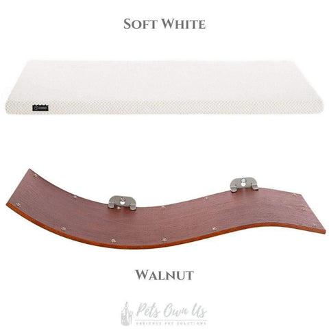 CHILL DELUXE Cat Shelf & Perch By Cosy and Dozy - Walnut (Cushions available in Multiple Colours) - Pets Own Us - Cosy and Dozy - United Kingdom