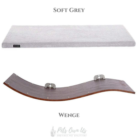 CHILL DELUXE Cat Shelf & Perch By Cosy and Dozy - Wenge (Cushions available in Multiple Colours) - Pets Own Us - Cosy and Dozy - United Kingdom