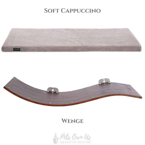 CHILL DELUXE Cat Shelf & Perch By Cosy and Dozy - Wenge (Cushions available in Multiple Colours) - Pets Own Us - Cosy and Dozy - United Kingdom