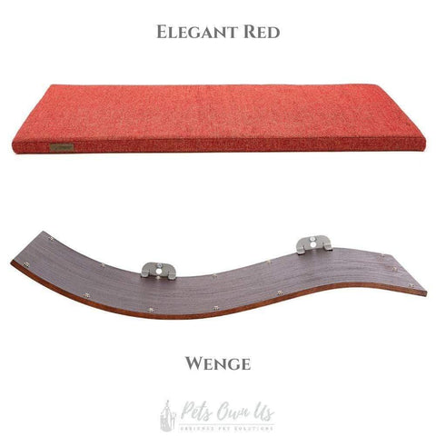 CHILL DELUXE Cat Shelf & Perch By Cosy and Dozy - Wenge (Cushions available in Multiple Colours) - Pets Own Us - Cosy and Dozy - United Kingdom