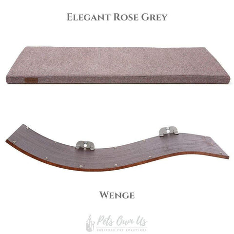 CHILL DELUXE Cat Shelf & Perch By Cosy and Dozy - Wenge (Cushions available in Multiple Colours) - Pets Own Us - Cosy and Dozy - United Kingdom