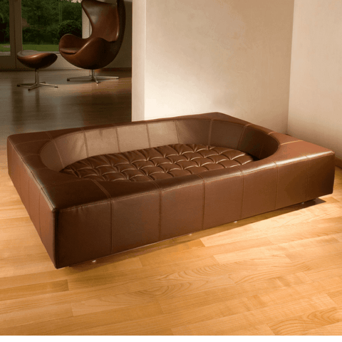 Cube Leather Luxury Dog Bed By Pet Interiors - Pets Own Us - Pet Interiors - United Kingdom