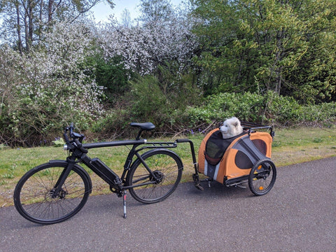 DoggyRide Novel 15 Dog Bike Trailer | Orange | Incl. Britch Lite | Dutch Dog Design® - Pets Own Us - Dutch Dog - DRN15TR22-OR United Kingdom