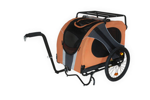 DoggyRide Novel 15 Dog Bike Trailer | Orange | Incl. Britch Lite | Dutch Dog Design® - Pets Own Us - Dutch Dog - DRN15TR22-OR United Kingdom