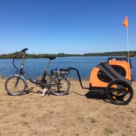 DoggyRide Novel 15 Dog Bike Trailer | Orange | Incl. Britch Lite | Dutch Dog Design® - Pets Own Us - Dutch Dog - DRN15TR22-OR United Kingdom