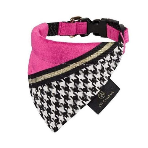 Fashion Bandana by Oh Charlie - Pink /Black - Pets Own Us - Oh Charlie - United Kingdom