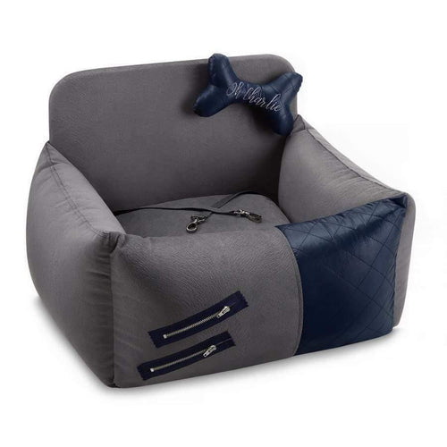 Festina Sport Car Seat by Oh Charlie - Grey/Navy Blue - Pets Own Us - Oh Charlie - United Kingdom