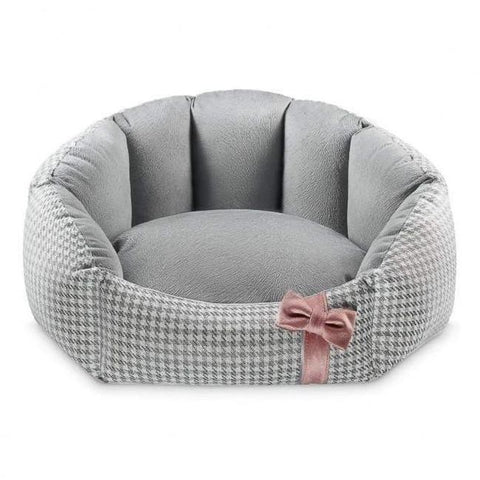 Finessa Pet Bed by Oh Charlie - Grey & Powder Pink - Pets Own Us - Oh Charlie - United Kingdom