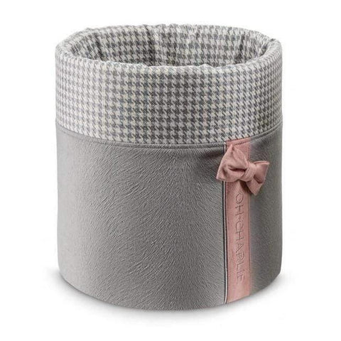Finessa Toy Box by Oh Charlie - Grey & Powder Pink - Pets Own Us - Oh Charlie - United Kingdom