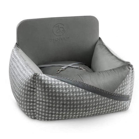 Glamour Car Seat LUXURY by Oh Charlie - Grey - Pets Own Us - Oh Charlie - United Kingdom