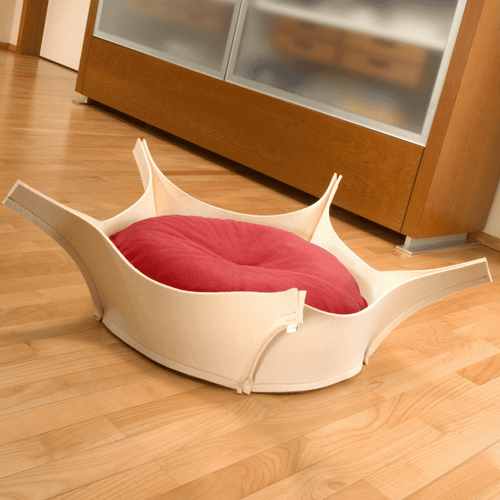 Harry Orthopedic Pet Bed - Cream Felt - Pets Own Us - Pet Interiors - United Kingdom