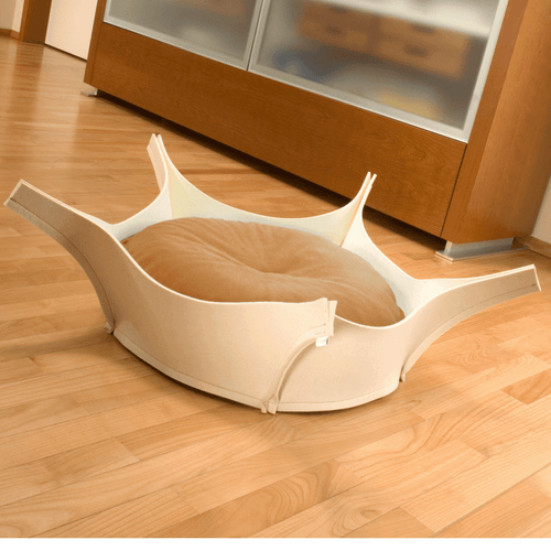 Harry Orthopedic Pet Bed - Cream Felt - Pets Own Us - Pet Interiors - United Kingdom